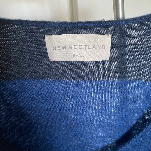 Blue and Black Striped Sleeveless Dress - Picture 2 of 4